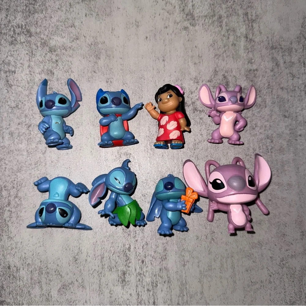 Set of 8 Disney Stitch Figures - Picture 1 of 3